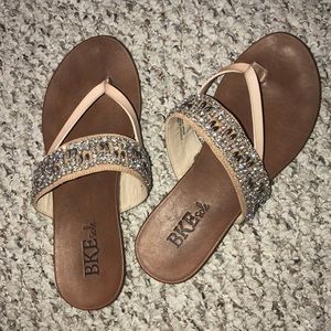 Buckle Jeweled Sandals